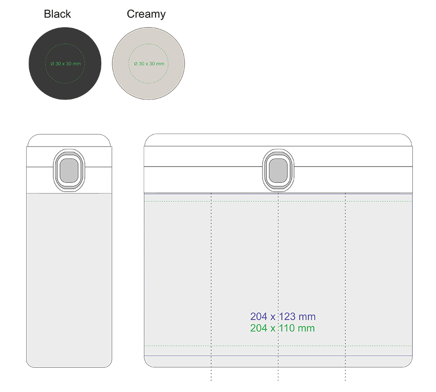 Standardowe powierzchnie nadruku